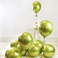 Load image into Gallery viewer, 25 Light Green Chrome Balloons Balloons Supreme Black Fox 
