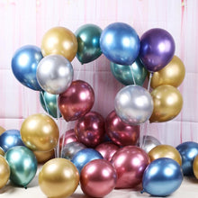 Cargar imagen en el visor de la galería, 25 Multi Color Chrome Balloons Balloons Supreme Black Fox