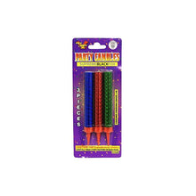 Cargar imagen en el visor de la galería, 3 Multi Color Sparkling Candles (Small) - Birthday Party Wedding Bottle Service - Candle Sparklers Cake Sparkler Candles Supreme Black Fox
