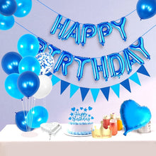 Cargar imagen en el visor de la galería, Blue Happy Birthday Balloons - Aluminum Foil Banner Balloon for Birthdays Party Decorations Supplies (16 Inch) Happy Birthday Balloon Banner Supreme Black Fox