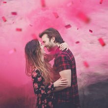 Cargar imagen en el visor de la galería, Gender Reveal Confetti & Powder Cannon Pink (12 Pack) - Both Smoke Powder and Confetti Cannon, Smoke Powder Cannons, Confetti Blasters Pink, She, Her Powder Confetti Poppers Confetti Cannon Supreme Black Fox
