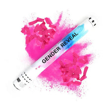 Cargar imagen en el visor de la galería, Gender Reveal Confetti & Powder Cannon Pink (12 Pack) - Both Smoke Powder and Confetti Cannon, Smoke Powder Cannons, Confetti Blasters Pink, She, Her Powder Confetti Poppers Confetti Cannon Supreme Black Fox