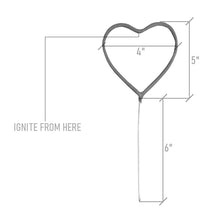 Cargar imagen en el visor de la galería, Heart Shaped Sparklers (5") - 6 Pack Metal Wire Gold Sparkler Sticks - Valentines Day, Wedding, Birthday, New Years, Send Off, Anniversary, New Year, Christmas Sparkler Supreme Black Fox