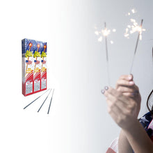 Загрузить изображение в средство просмотра галереи, 10&quot; Gold Sparklers (Medium) - 96 Pack Metal Wire Sparkler Sticks Sparkler Supreme Black Fox 
