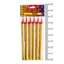 Загрузить изображение в средство просмотра галереи, 12 Gold Sparkling Candles (Large) - Birthday Cake Sparkler Candle - Party Wedding Sweet 16 Sparklers Candles Supreme Black Fox 
