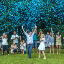 Загрузить изображение в средство просмотра галереи, 12 Pack Gender Reveal Confetti Cannons (Blue Boy) - Genders Reveal Poppers Cannon Birthday Party Popper Cannons (12&quot; Blaster) Gender Reveal Supreme Black Fox 
