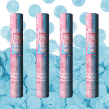 Загрузить изображение в средство просмотра галереи, 12 Pack Gender Reveal Confetti Cannons (Blue Boy) - Genders Reveal Poppers Cannon Birthday Party Popper Cannons (12&quot; Blaster) Gender Reveal Supreme Black Fox 
