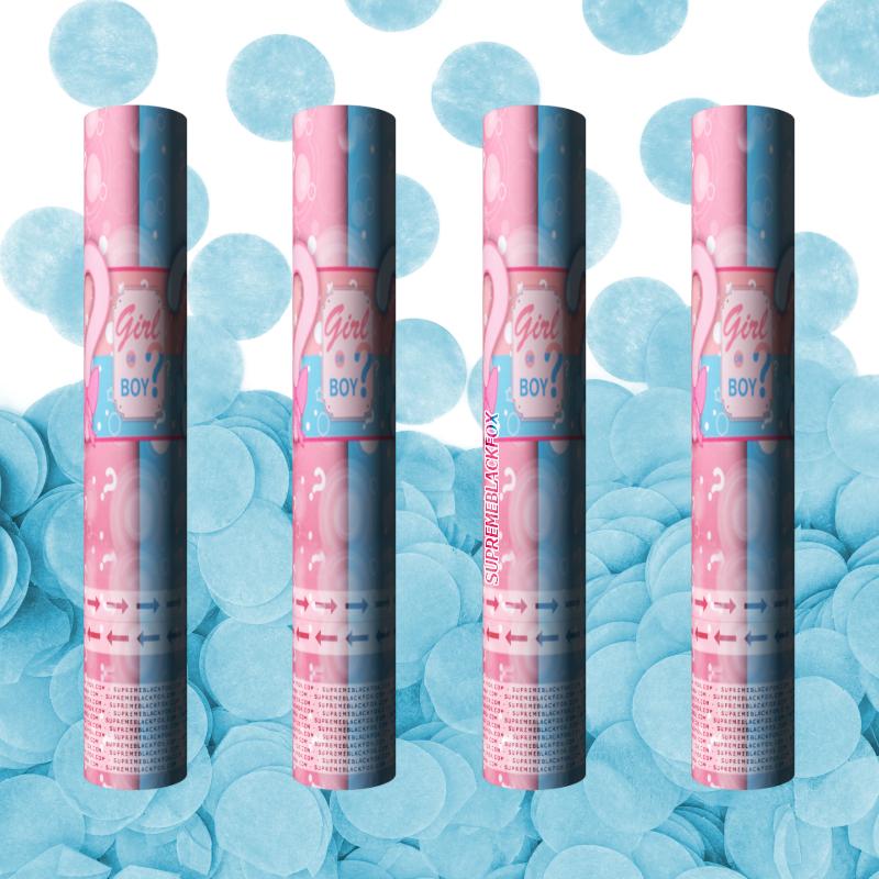 Blue Confetti Poppers PrimePure Gender Reveal Confetti Cannons - Blue ...