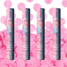 Загрузить изображение в средство просмотра галереи, 12 Pack Gender Reveal Confetti Cannons (Pink Girl) - Genders Reveal Party Popper Twist-to-Shoot Cannon Shooter Blaster Confetti 12&quot; Girl She Her Confetti Cannon Supreme Black Fox 
