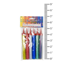 Cargar imagen en el visor de la galería, 120 Multi Color Sparkling Candles (Small) - Birthday Wedding Sweet 16 Candle Sparklers Bulk Candles Supreme Black Fox 
