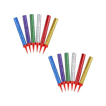 Cargar imagen en el visor de la galería, 120 Multi Color Sparkling Candles (Small) - Birthday Wedding Sweet 16 Candle Sparklers Bulk Candles Supreme Black Fox 
