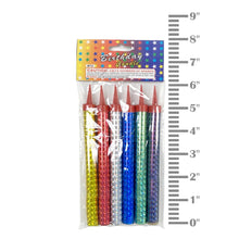 Cargar imagen en el visor de la galería, 18 Multi Color Sparkling Candles (Medium) - Birthday Party Wedding Bottle Service - Candle Sparklers Cake Sparkler Candles Supreme Black Fox 
