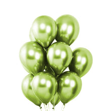 Load image into Gallery viewer, 25 Light Green Chrome Balloons Balloons Supreme Black Fox 

