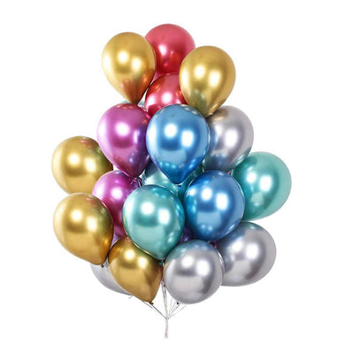 25 Multi Color Chrome Balloons Balloons Supreme Black Fox 