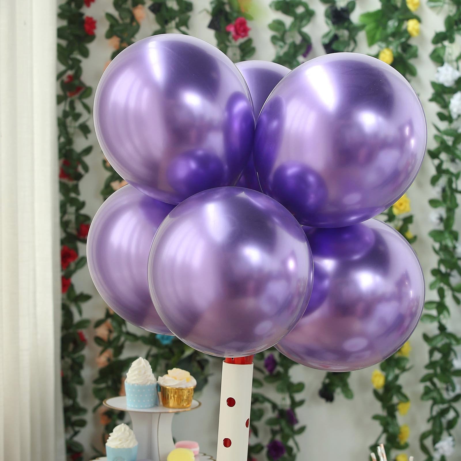 Ballon Violet Miroir Chrome