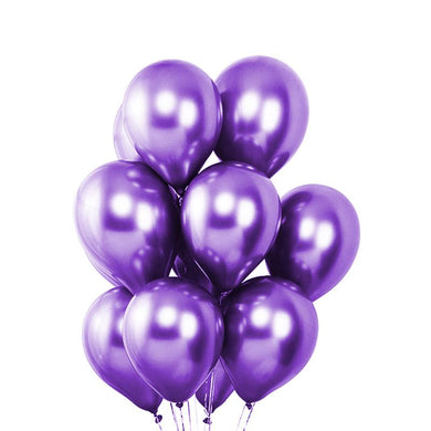 25 Purple Chrome Balloons Balloons Supreme Black Fox 
