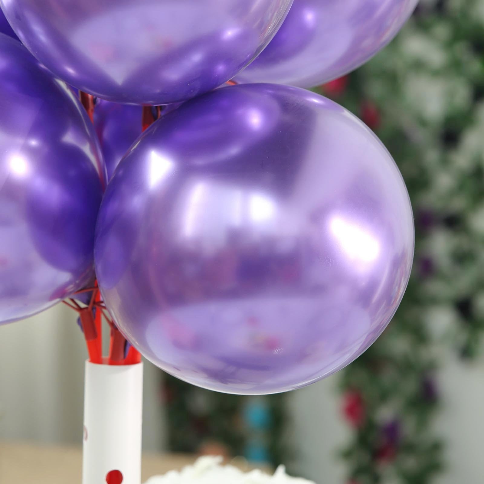 Ballon Violet Miroir Chrome