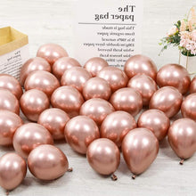 Load image into Gallery viewer, 25 Rose Gold Chrome Balloons Balloons Supreme Black Fox 
