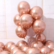 Load image into Gallery viewer, 25 Rose Gold Chrome Balloons Balloons Supreme Black Fox 
