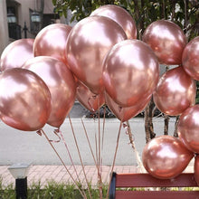 Load image into Gallery viewer, 25 Rose Gold Chrome Balloons Balloons Supreme Black Fox 
