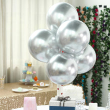 Load image into Gallery viewer, 25 Silver Chrome Balloons Balloons Supreme Black Fox 
