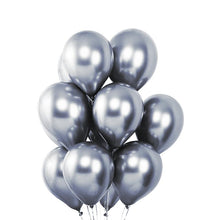 Load image into Gallery viewer, 25 Silver Chrome Balloons Balloons Supreme Black Fox 

