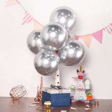 Load image into Gallery viewer, 25 Silver Chrome Balloons Balloons Supreme Black Fox 
