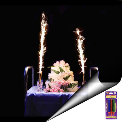 3 Multi Color Sparkling Candles (Small) - Birthday Party Wedding Bottle Service - Candle Sparklers Cake Sparkler Candles Supreme Black Fox 