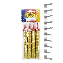 Загрузить изображение в средство просмотра галереи, 4 Gold Sparkling Candles (Medium) Candles Supreme Black Fox 
