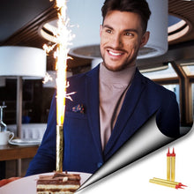 Загрузить изображение в средство просмотра галереи, 4 Gold Sparkling Candles (Small) - Birthday Party Decoration, Christmas Party, Sparklers, Celebration, Wedding, Anniversary, Prom, Sparkler, Birthday, Bottle Service Candles Supreme Black Fox 
