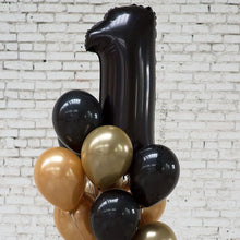 Загрузить изображение в средство просмотра галереи, 40in Black Number Balloons - Large Numbers Foil 40&quot; Digit Giant Jumbo Balloon Birthday Anniversary Balloons Supreme Black Fox 
