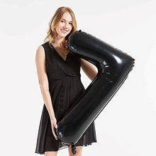 Загрузить изображение в средство просмотра галереи, 40in Black Number Balloons - Large Numbers Foil 40&quot; Digit Giant Jumbo Balloon Birthday Anniversary Balloons Supreme Black Fox #7 (Number 7) 

