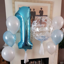 Загрузить изображение в средство просмотра галереи, 40in Blue Number Balloons - Large Numbers Foil 40&quot; Digit Giant Jumbo Balloon Birthday Anniversary Balloons Supreme Black Fox 
