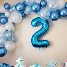 Load image into Gallery viewer, 40in Blue Number Balloons - Large Numbers Foil 40&quot; Digit Giant Jumbo Balloon Birthday Anniversary Balloons Supreme Black Fox 
