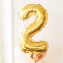 Загрузить изображение в средство просмотра галереи, 40in Gold Number Balloons - Large Numbers Foil 40&quot; Digit Giant Jumbo Balloon Birthday Anniversary Balloons Supreme Black Fox 
