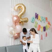 Загрузить изображение в средство просмотра галереи, 40in Gold Number Balloons - Large Numbers Foil 40&quot; Digit Giant Jumbo Balloon Birthday Anniversary Balloons Supreme Black Fox 
