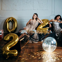 Загрузить изображение в средство просмотра галереи, 40in Gold Number Balloons - Large Numbers Foil 40&quot; Digit Giant Jumbo Balloon Birthday Anniversary Balloons Supreme Black Fox 
