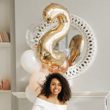 Загрузить изображение в средство просмотра галереи, 40in Gold Number Balloons - Large Numbers Foil 40&quot; Digit Giant Jumbo Balloon Birthday Anniversary Balloons Supreme Black Fox 
