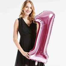 Загрузить изображение в средство просмотра галереи, 40in Pink Number Balloons - Large Numbers Foil 40&quot; Digit Giant Jumbo Balloon Birthday Anniversary Balloons Supreme Black Fox #1 (Number 1) 
