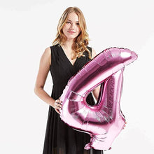 Загрузить изображение в средство просмотра галереи, 40in Pink Number Balloons - Large Numbers Foil 40&quot; Digit Giant Jumbo Balloon Birthday Anniversary Balloons Supreme Black Fox #4 (Number 4) 
