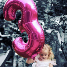 Загрузить изображение в средство просмотра галереи, 40in Pink Number Balloons - Large Numbers Foil 40&quot; Digit Giant Jumbo Balloon Birthday Anniversary Balloons Supreme Black Fox 
