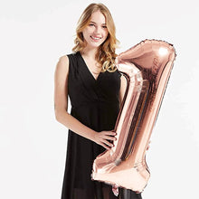 Загрузить изображение в средство просмотра галереи, 40in Rose Gold Number Balloons - Large Numbers Foil 40&quot; Digit Giant Jumbo Balloon Birthday Anniversary Balloons Supreme Black Fox #1 (Number 1) 
