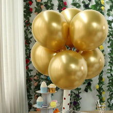 Load image into Gallery viewer, 50 Gold Chrome Balloons - Metallic Balloon Chrome Shiny Latex 12&quot; Thicken For Wedding Party Baby Shower Graduation Balloons Supreme Black Fox 
