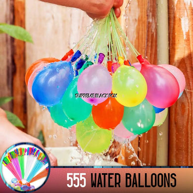 555 Instant Water Balloons - Bunch O Instant Water Balloon Self-Sealing Already Tied Rapid Fill (5 Packs) Balloons Supreme Black Fox 