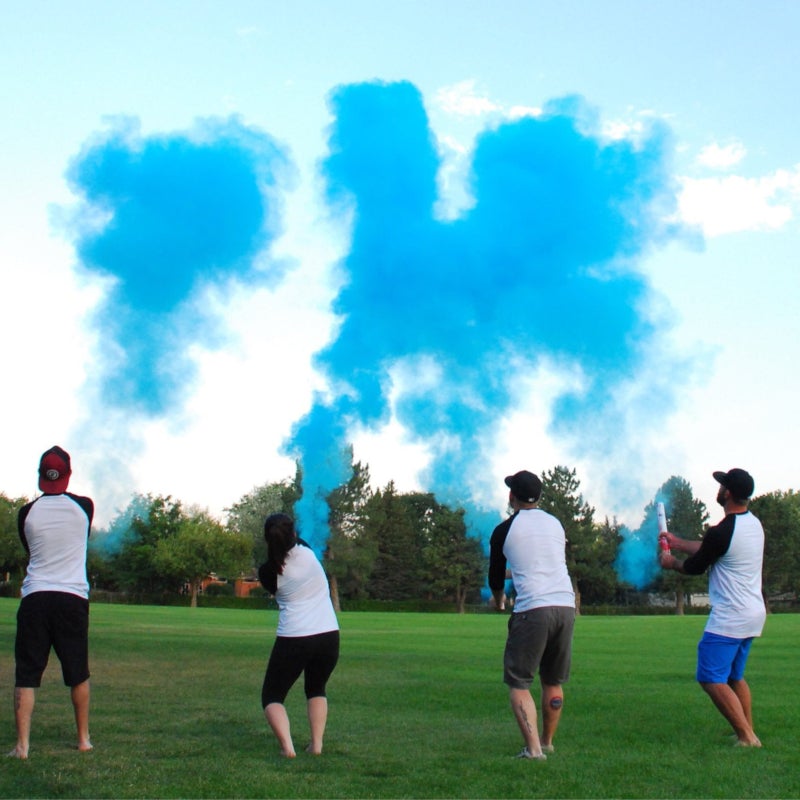 Blue Gender Reveal Powder Cannon (8 Pack) - 12 Tall - Boy He Him
