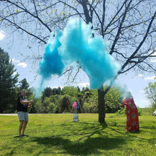 Загрузить изображение в средство просмотра галереи, Blue Gender Reveal Powder Cannon (12 Pack) - 12&quot; Tall - Boy, He, Him, Blue Gender Reveal Popper, Biodegradable Powder, Twist and Pop, Powder Smoke Blaster Confetti Cannon Supreme Black Fox 
