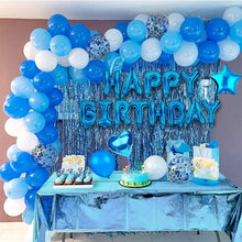 Load image into Gallery viewer, Blue Happy Birthday Balloons - Aluminum Foil Banner Balloon for Birthdays Party Decorations Supplies (16 Inch) Happy Birthday Balloon Banner Supreme Black Fox 
