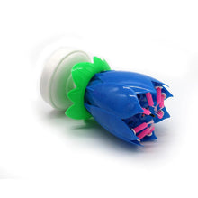 Загрузить изображение в средство просмотра галереи, Blue &quot;Happy Birthday&quot; Singing Musical Flower Candle - Rotating Party Light Magical Lotus Music Cake Candles Lotus Candle Supreme Black Fox 
