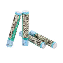 Load image into Gallery viewer, Money Confetti Cannon (12 Pack) - Large Cannons $100 Bills Cash Party Poppers Blaster Business Promotion New Years Eve Wedding Celebrations Birthday Confetti Cannon Supreme Black Fox 
