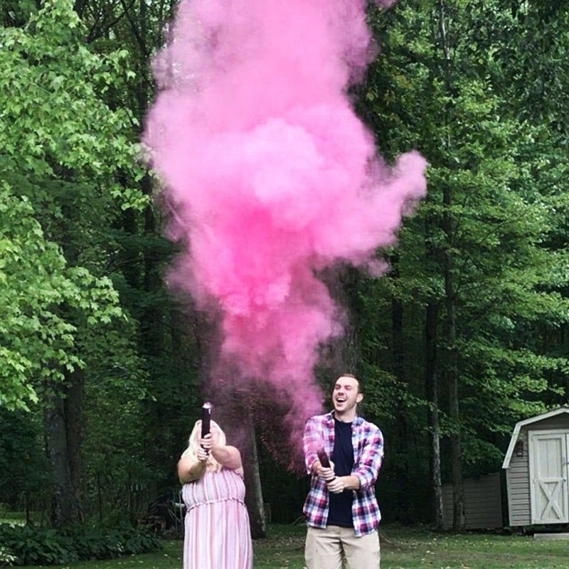 Pink Gender Reveal Confetti Cannon 12 Pack 